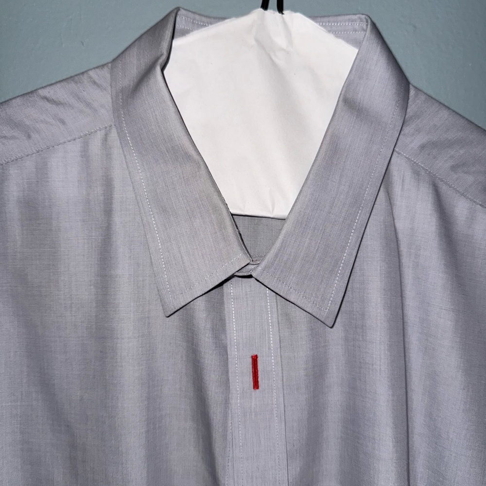 Men's UNTUCKit Wrinkle Free 2XL Long Sleeve Button Shirt Grey - Picture 2 of 6